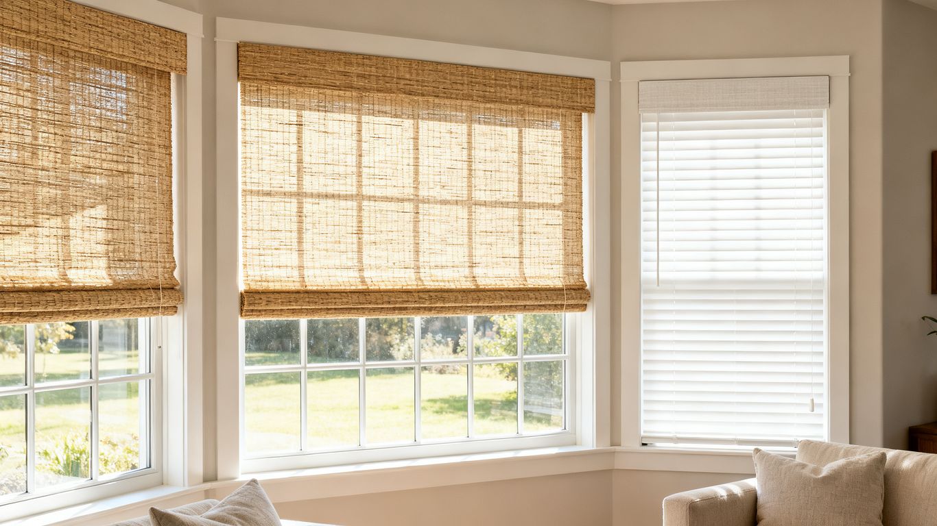 Window treatment installation in a bright home