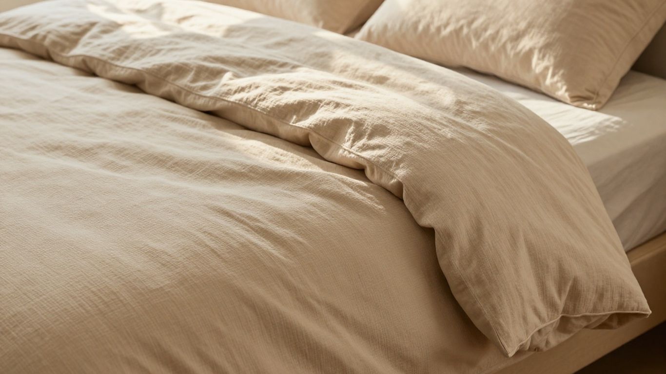 Cozy brushed cotton bed set with soft texture.