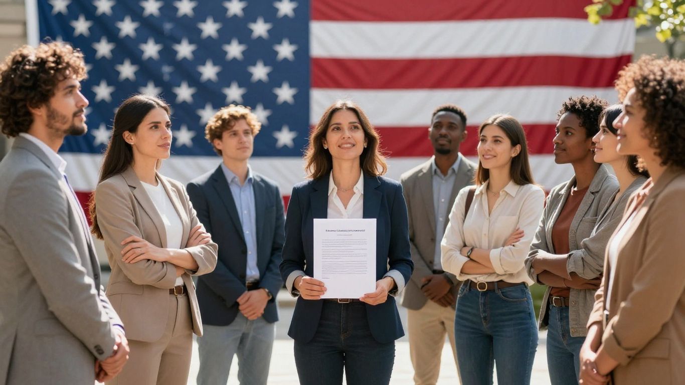 Personas buscando asilo en Estados Unidos.