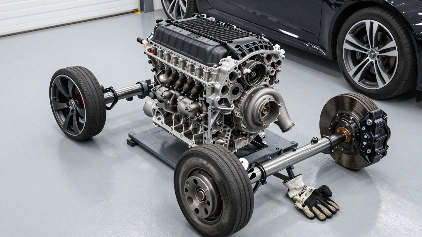 Used Audi RS6 drivetrain and suspension components