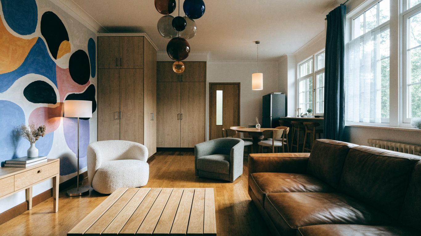 accent wall mural cost airbnb