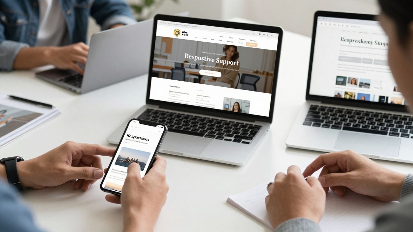 Accessible WordPress support website on devices