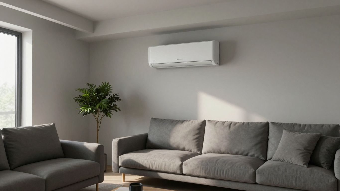 Climatisation intérieure sans unité extérieure visible.