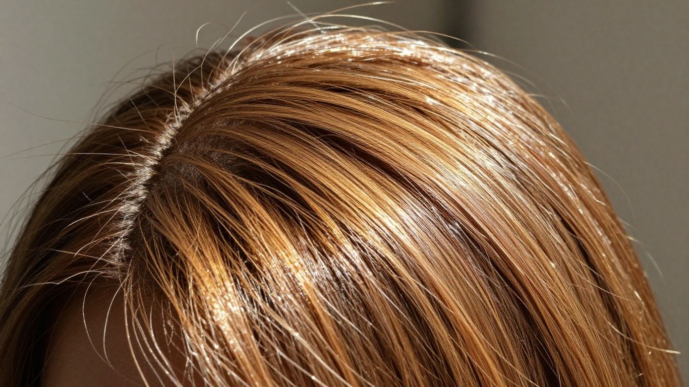 Healthy, thick hair with a vibrant shine.