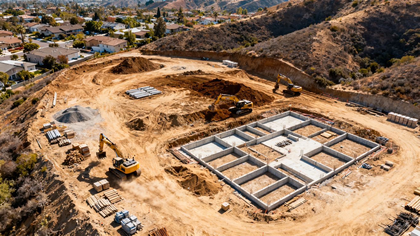 Drone mapping a California construction project