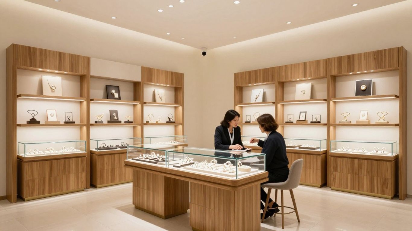 Interior view of a professional jewelry consultation area