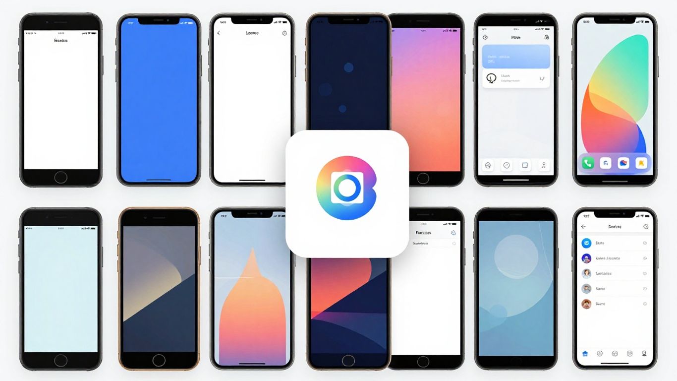 Celulares exibindo aplicativos populares e úteis em suas telas.