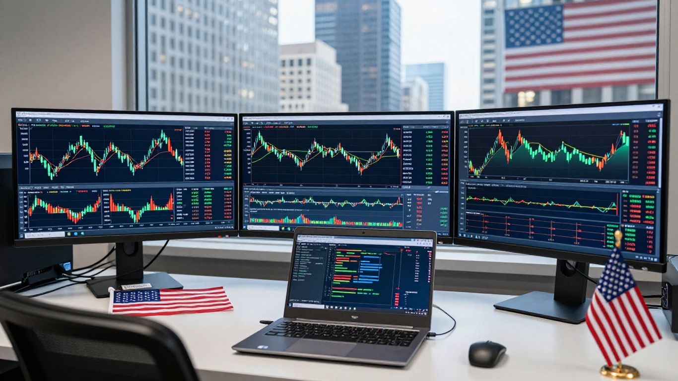 Modern trading desk for US investors in 2026