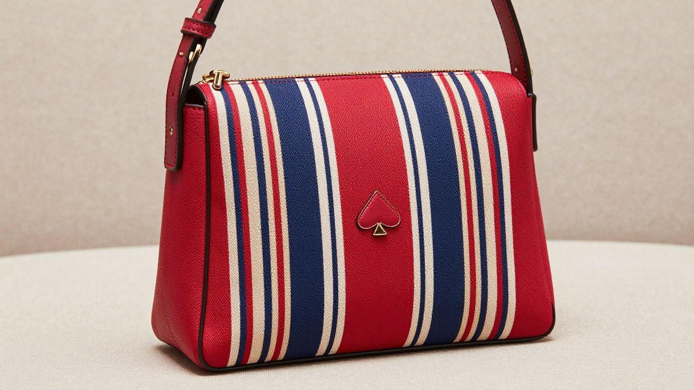 Chic Kate Spade shoulder bag with spade logo.