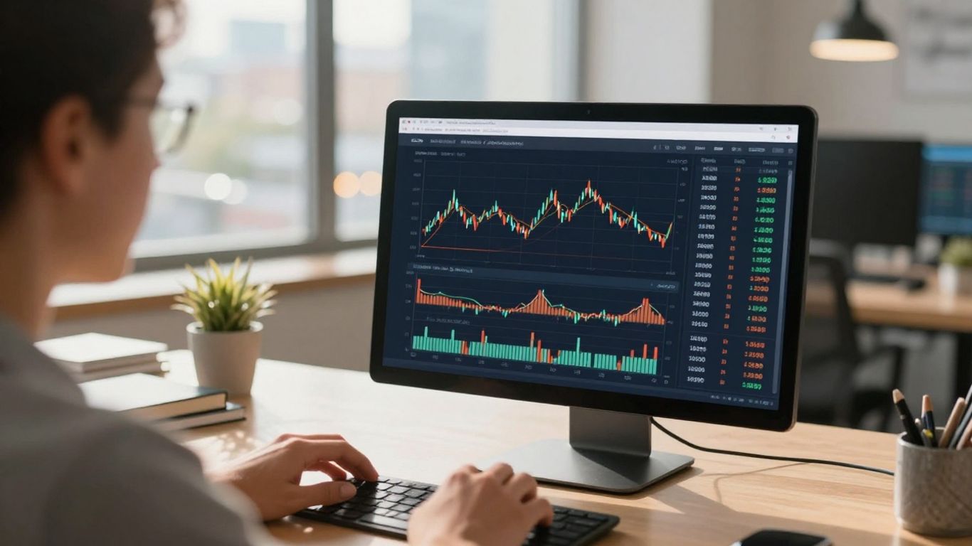 Financial planning with a loan calculator.