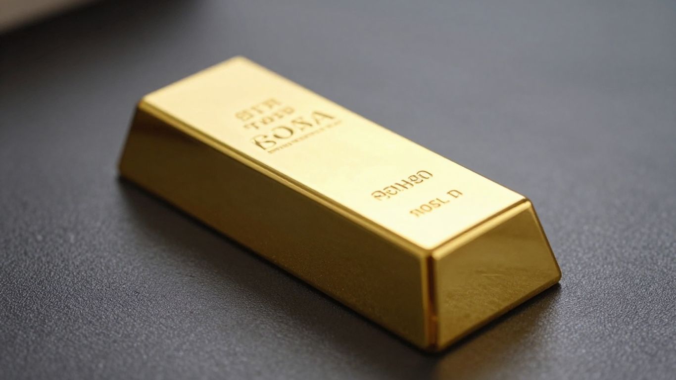 深色背景上閃亮的金條。