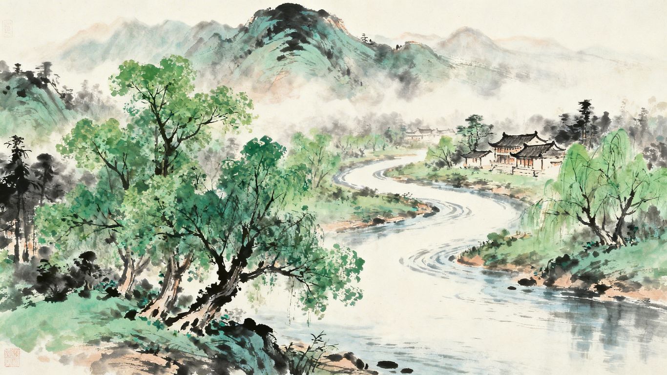 中國古代風水山水畫