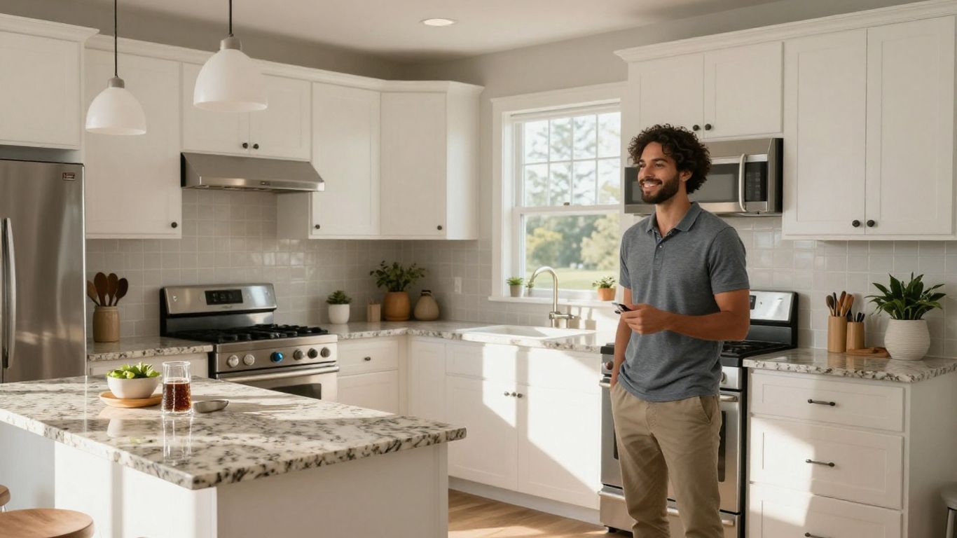 Remodeled kitchen in Berkeley Lake, Georgia home.