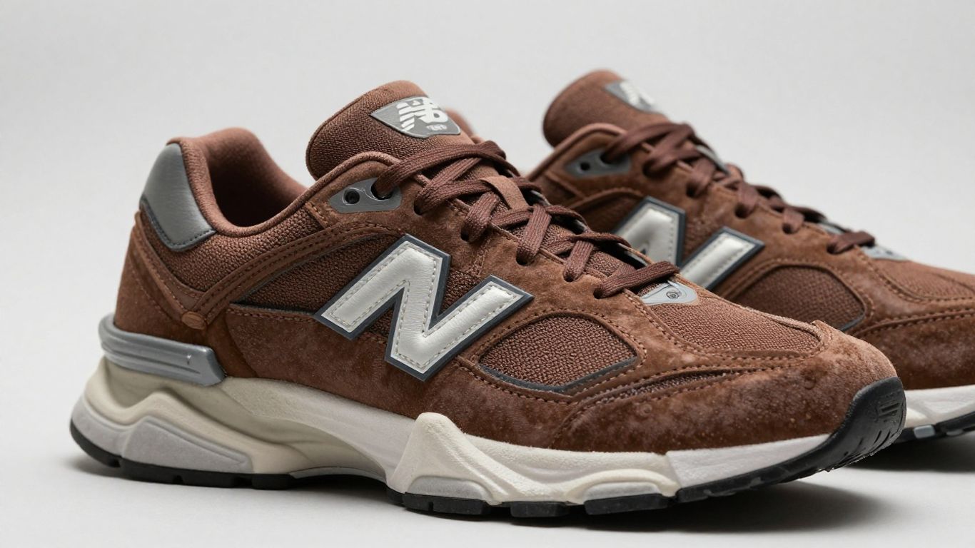 Pantofi sport New Balance 9060 maro, design modern, confort premium.
