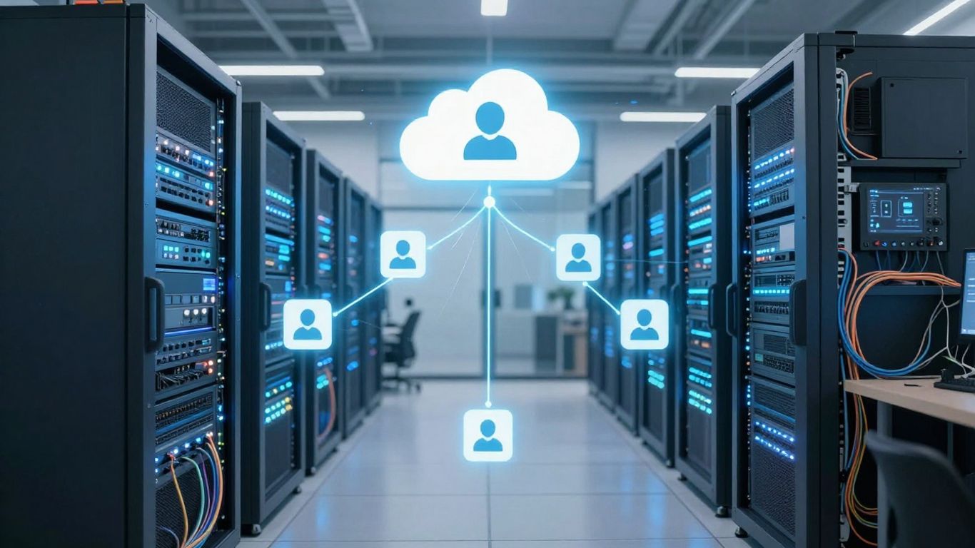 Cloud RADIUS and LDAP network infrastructure for user scaling.