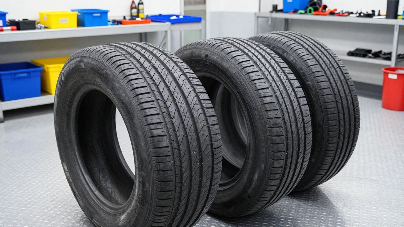 Tire tread inspection in a garage