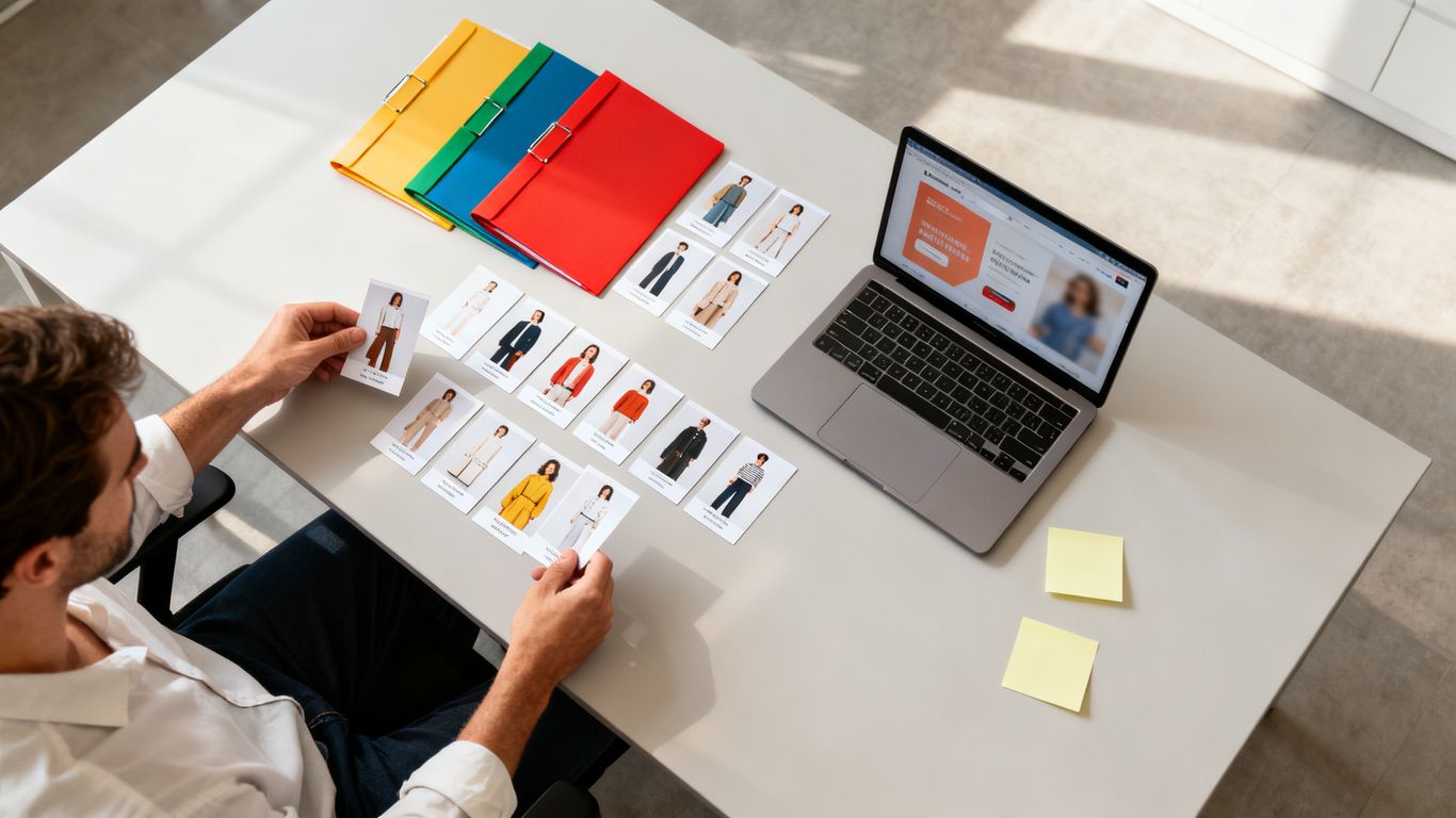 Amazon campaign structure viewed on a laptop screen