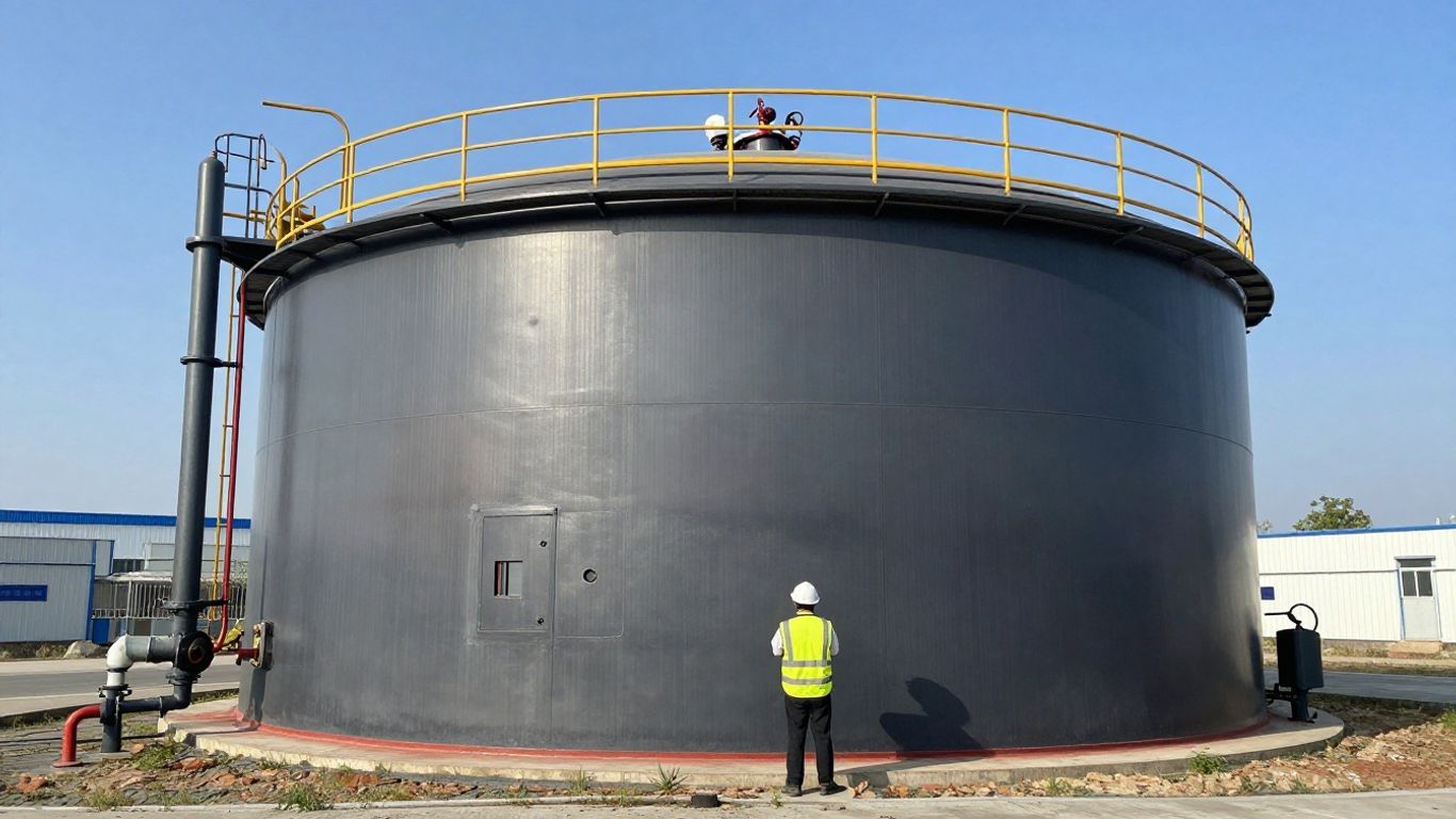 Diesel fuel tank with inspector