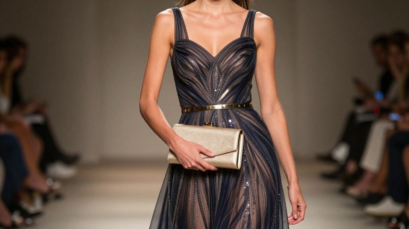 Abendkleid mit passender Clutch Tasche