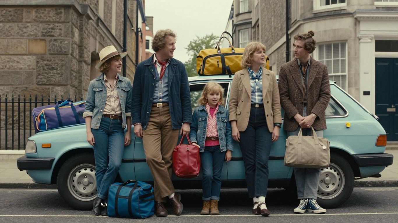 Chevy Chase and family touring Europe