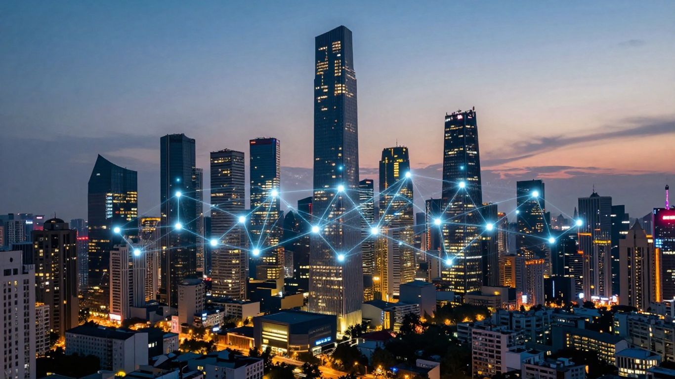 JPMorgan Chase blockchain innovation cityscape