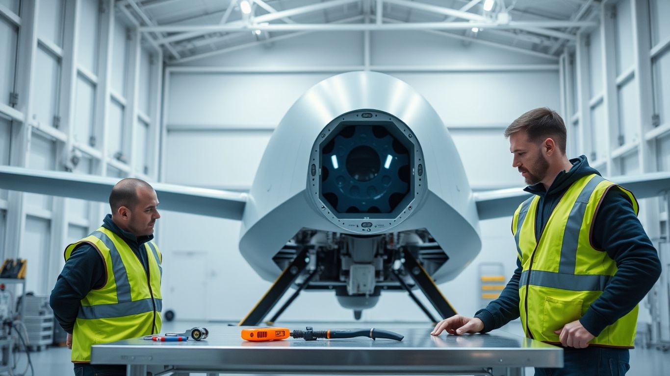 Engineers testing a hardware module