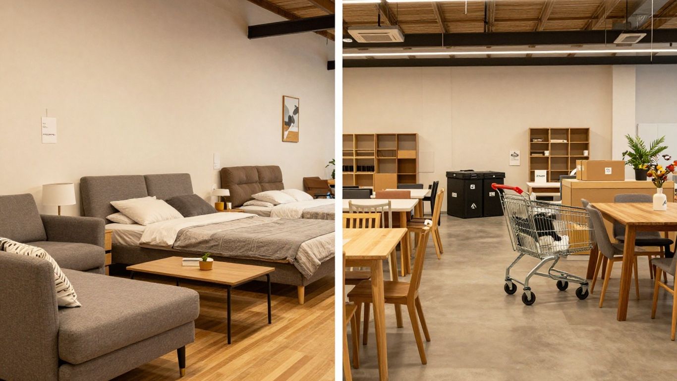cheaper furnish airbnb online vs in store