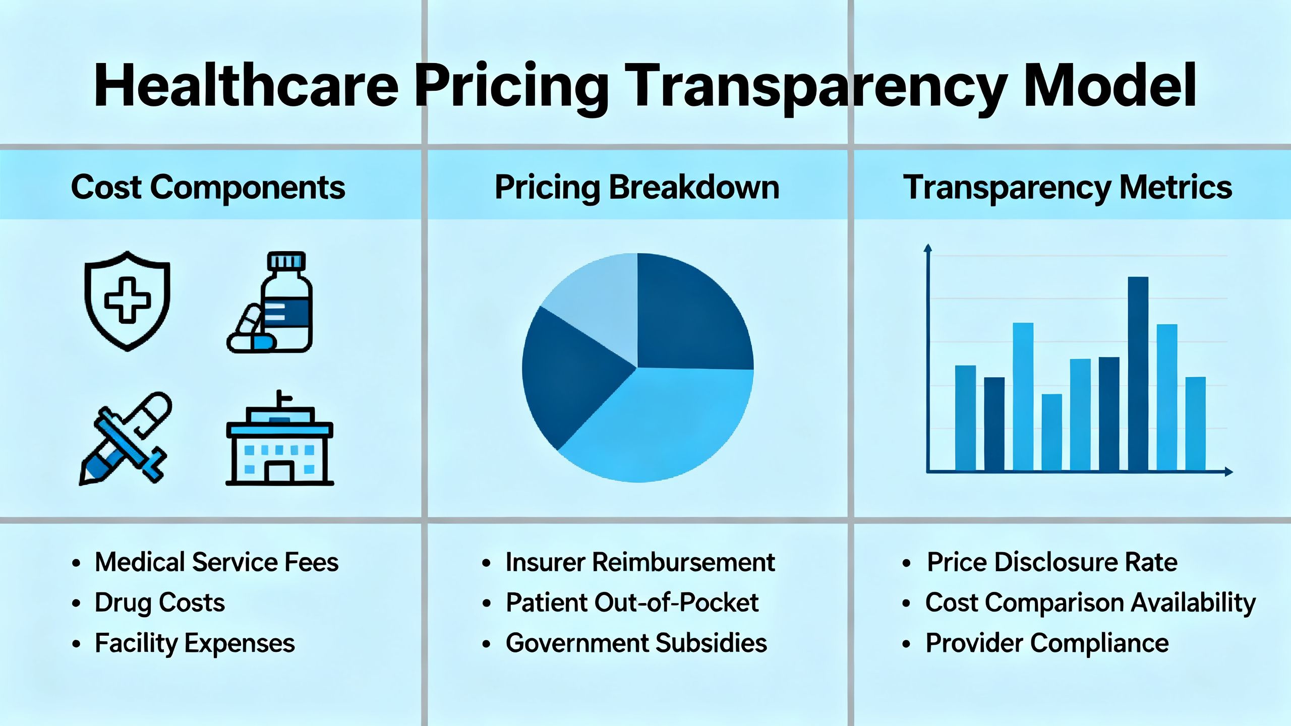 Transparent model for healthcare pricing
