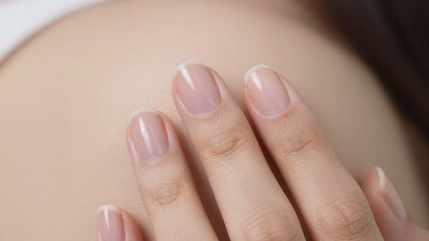 Healthy skin and nails close-up