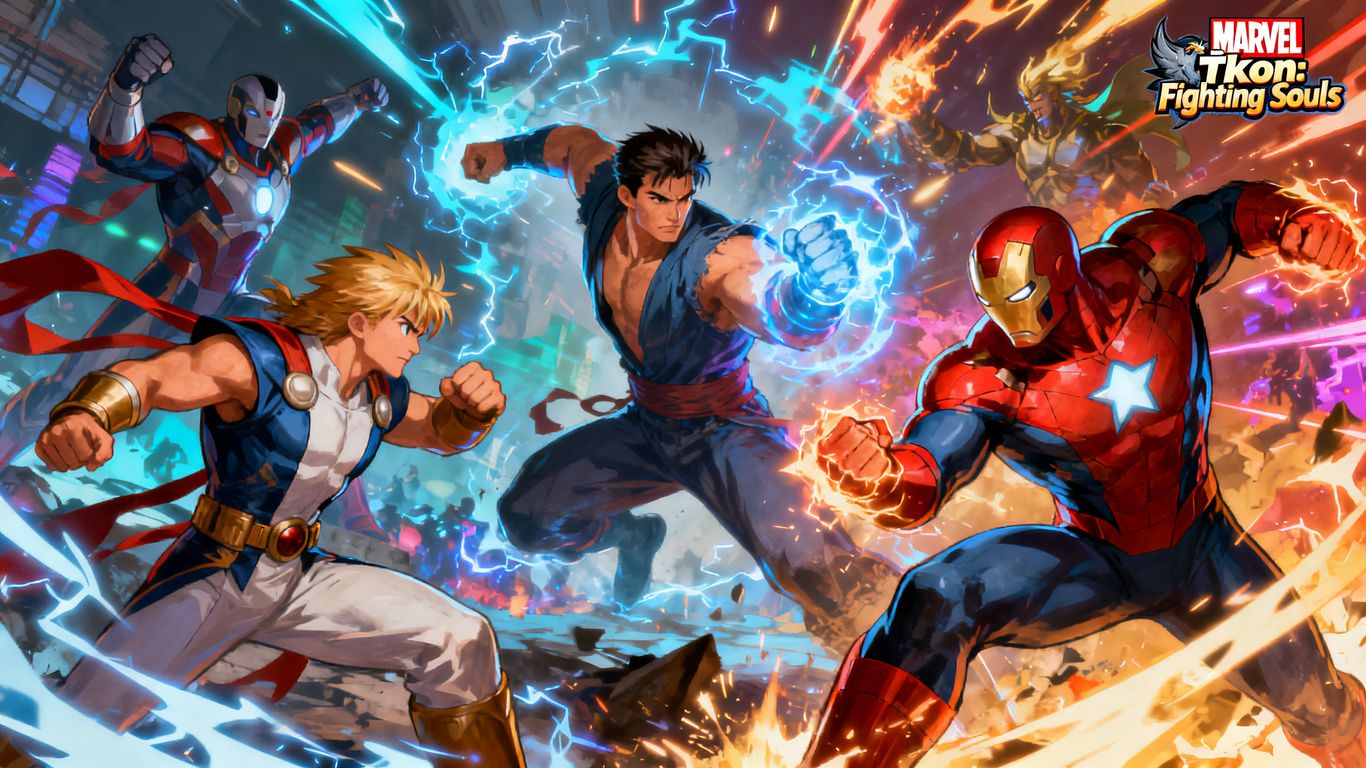 MARVEL Tōkon: Fighting Souls characters in action.