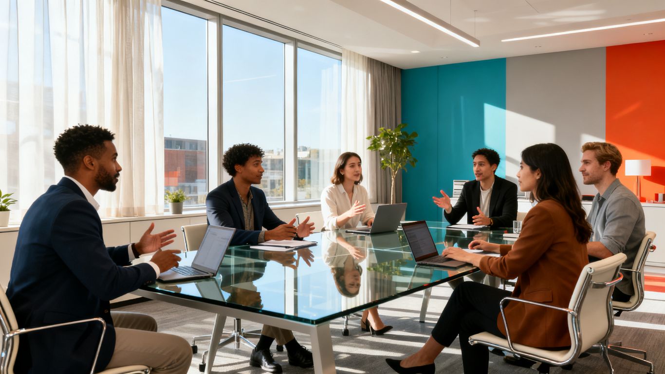 Portland managed IT services team collaborating in modern office.