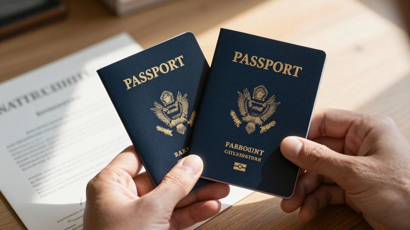 Pasaporte y certificado de naturalización de EE. UU.