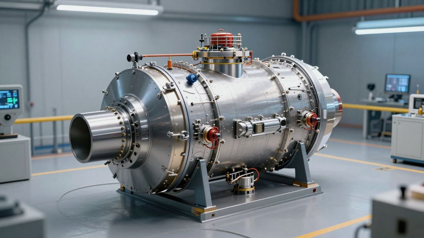 Mini-réacteurs nucléaires futuristes et compacts.