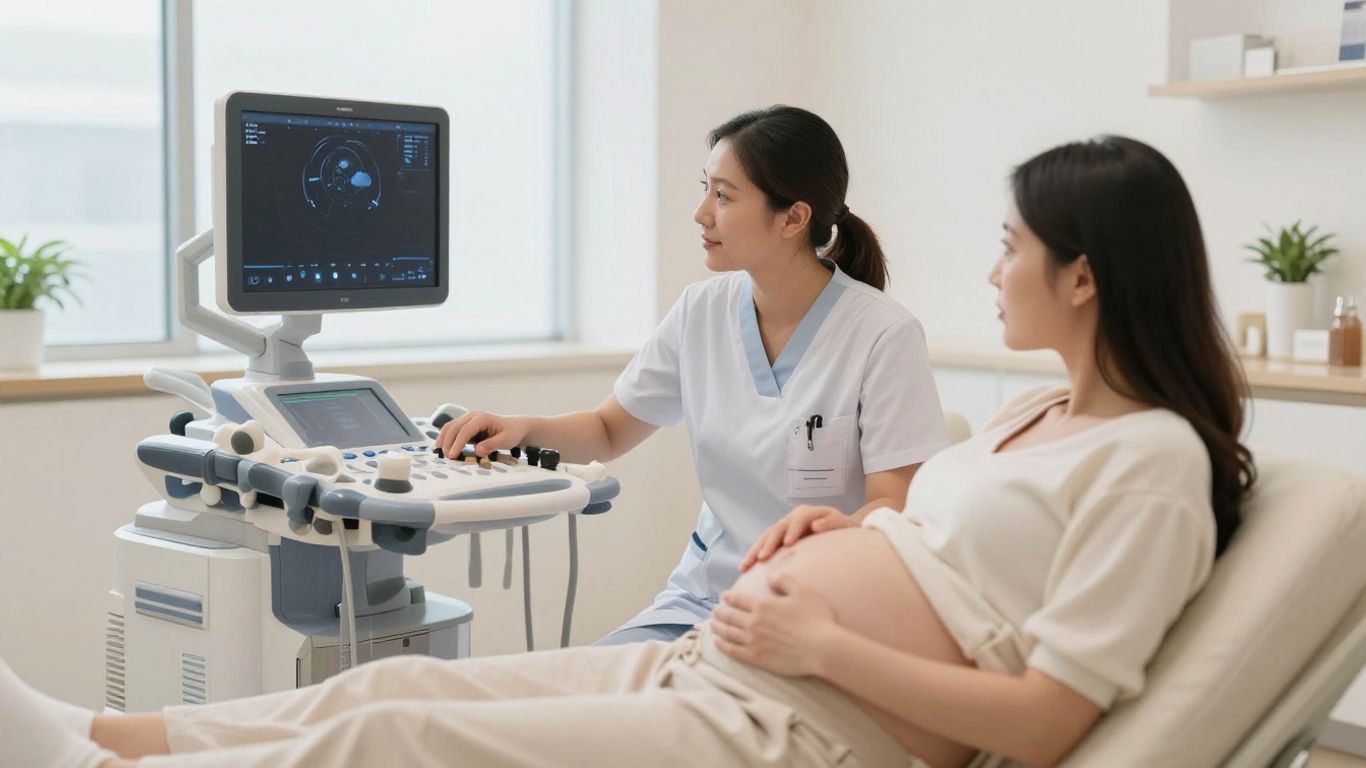 Consulta prenatal con ecografía y seguimiento materno