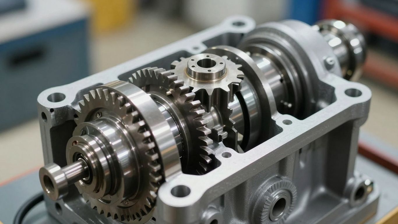 Used manual gearbox and differential assembly