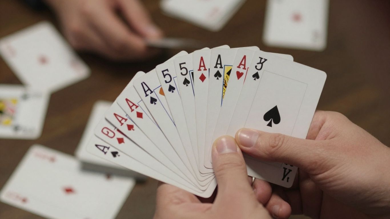 Spider Solitaire cards being played.