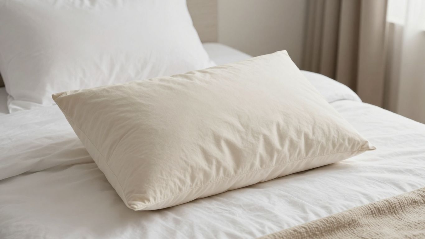 Brooklinen Marlow pillow on a bed