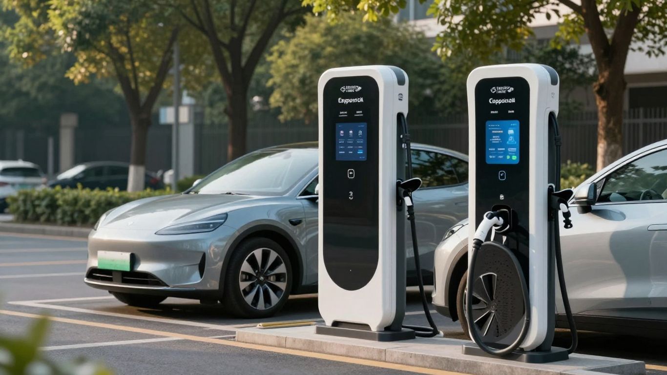 Electric vehicle charging beside renewable energy