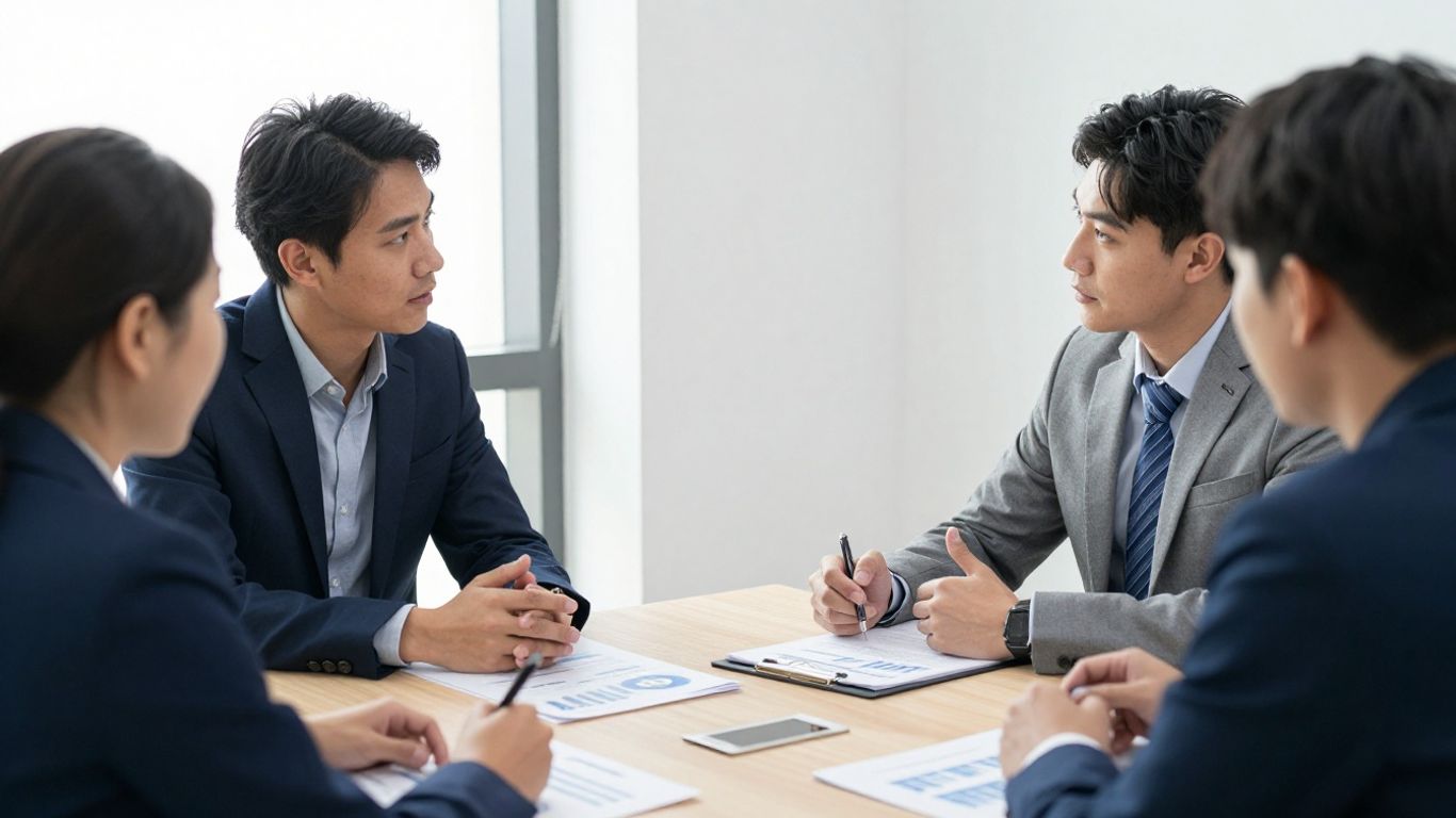 A meeting about project financial planning