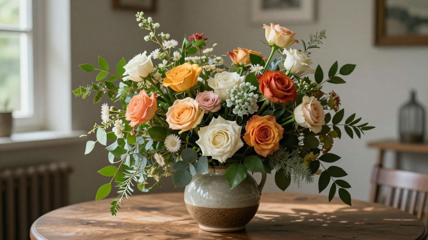 Colorful seasonal flowers arranged in Altona