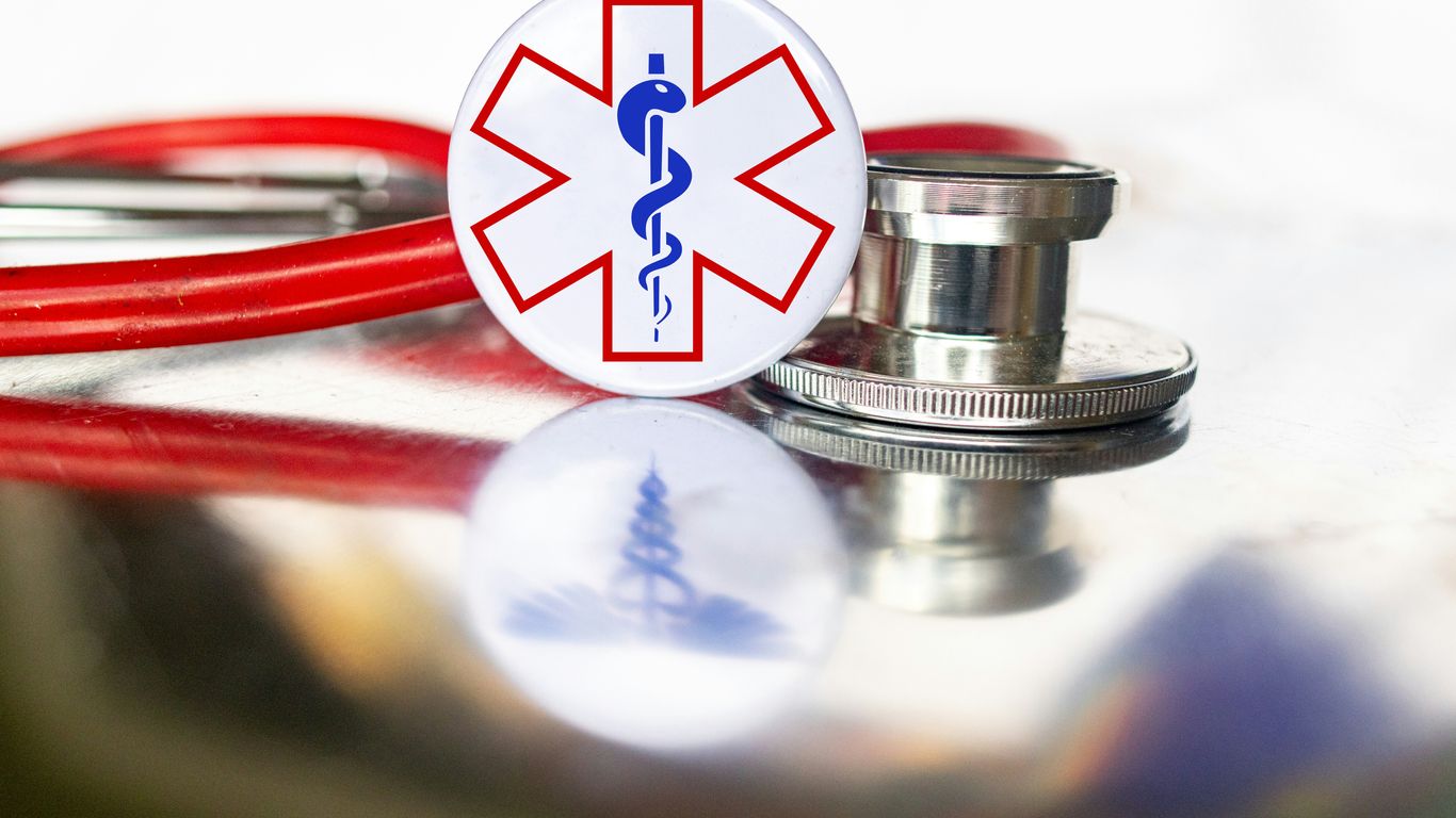 a stethoscope with a medical symbol on it