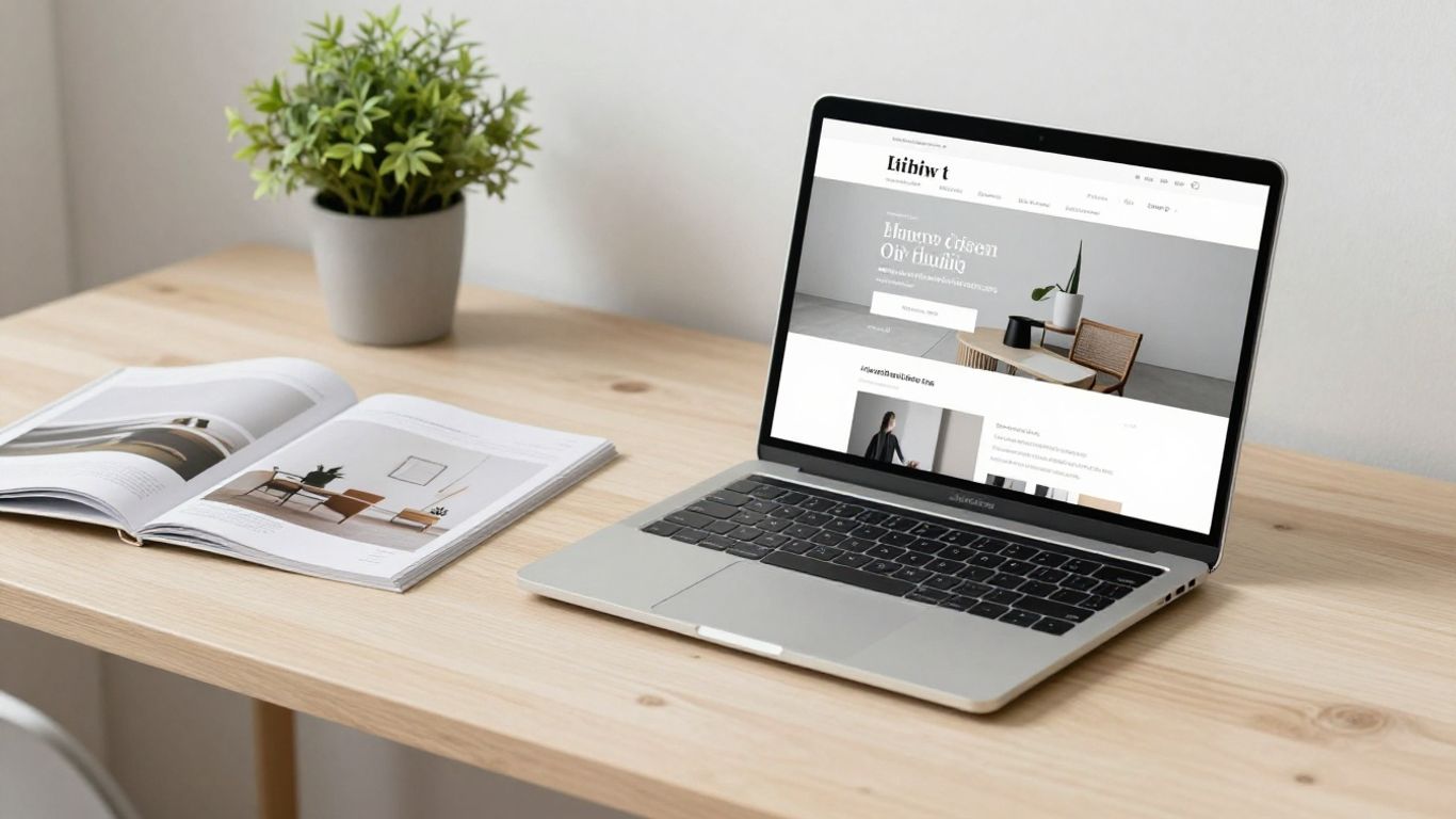 Minimal modern website layout with calm typography