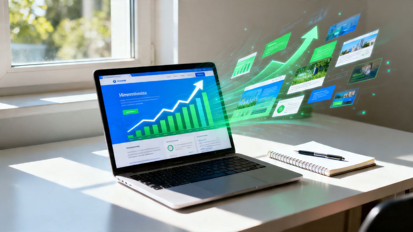 New website SEO strategy growth concept