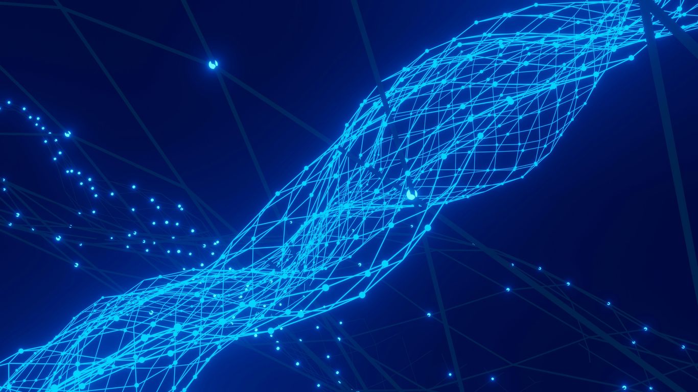A futuristic representation of interconnected modular quantum network hubs