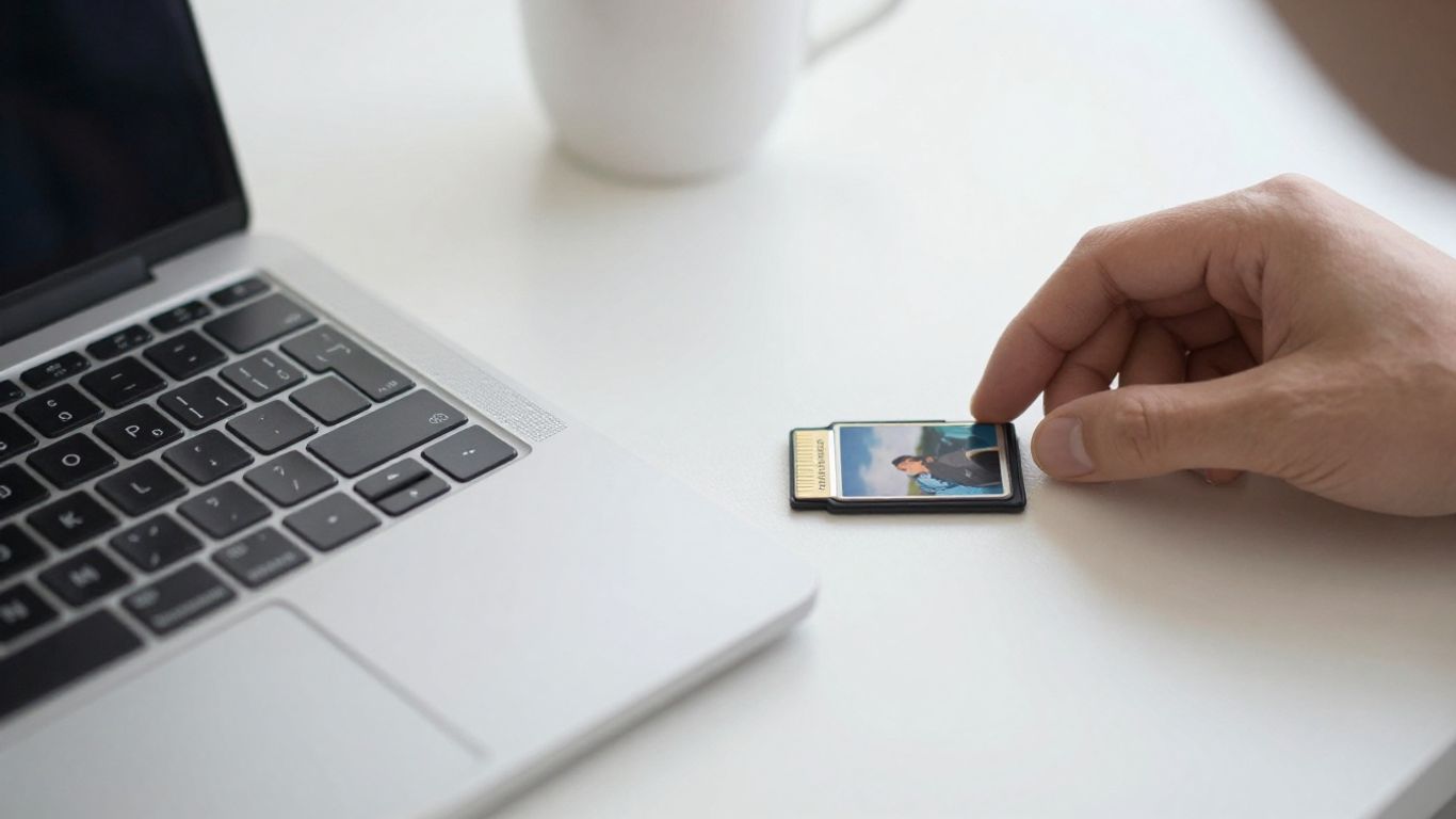 Close view of a photo file being inspected