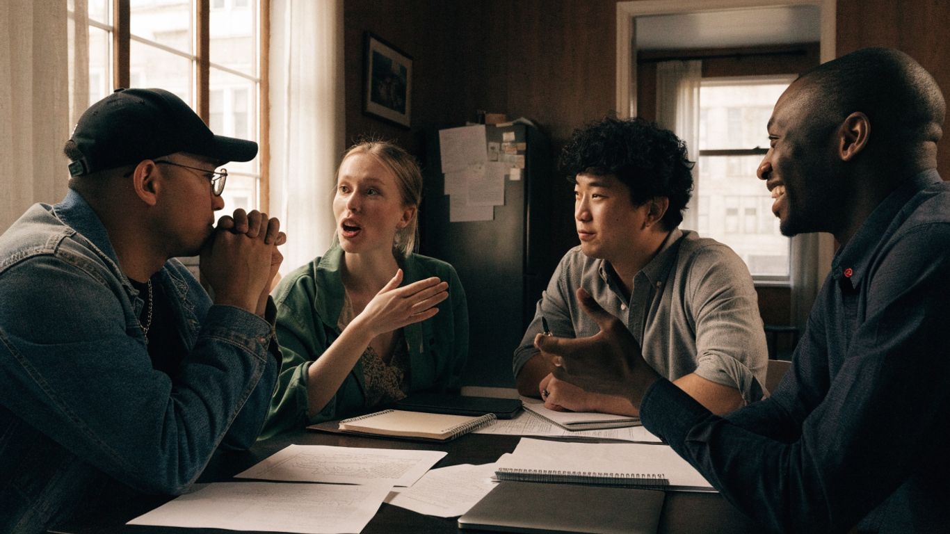 A leadership team discussing a growth plan