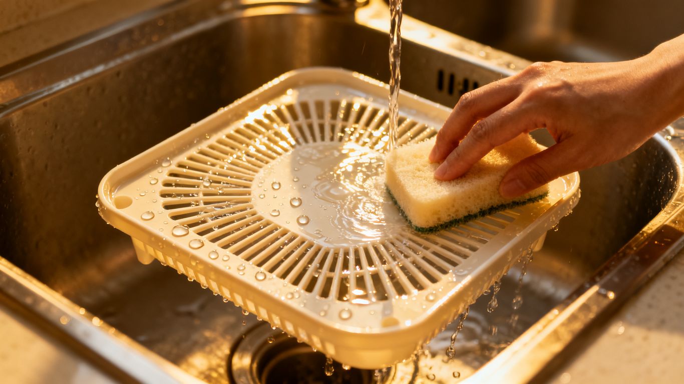 Sanitizing parts with vinegar solution