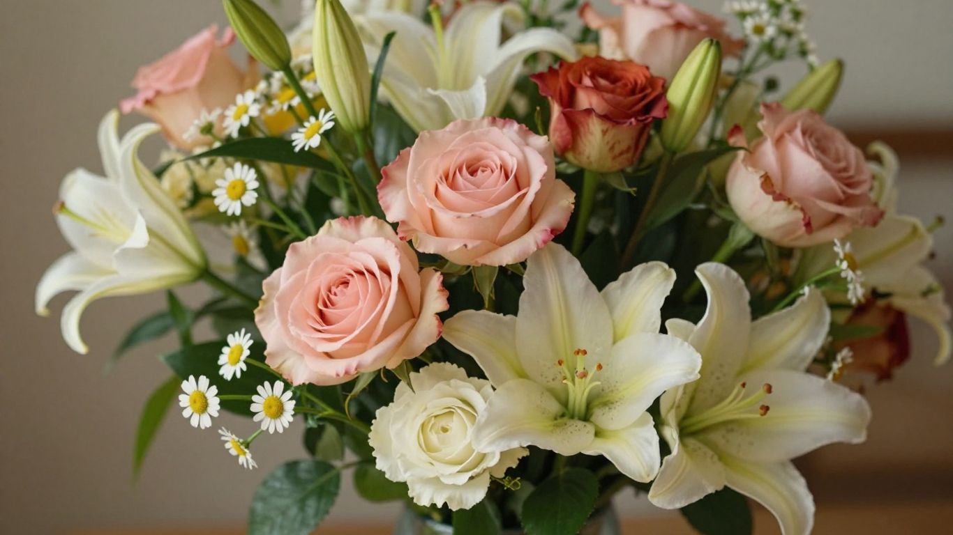 Colorful bouquet of birthday flowers