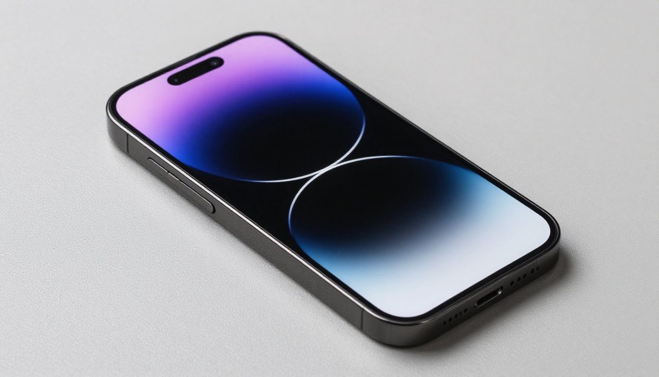 An iPhone 15 with a screen protector being wiped clean, showing its pristine, scratch-free surface.