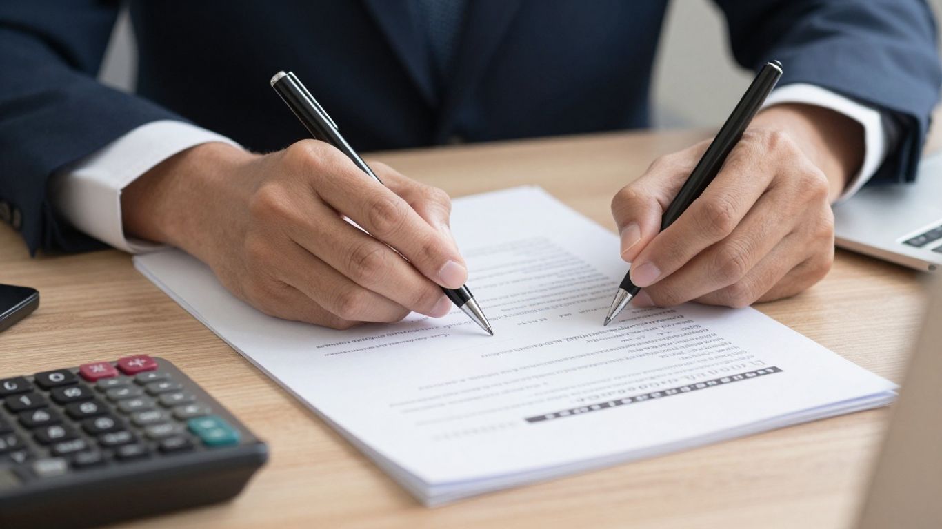 Medicare cost report document with pen and calculator.